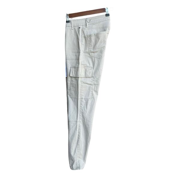 Tommy Hilfiger Women Tan Flat Front Drawstring Multi Pocket Cargo Pants Size 6 - Picture 8 of 8